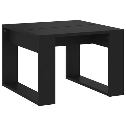 vidaXL Tavolino di Servizio Nero 50x50x35 cm in Truciolato - 3