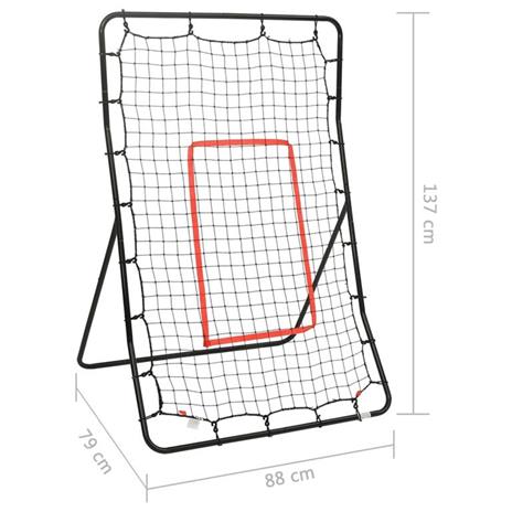 vidaXL Rete da Rimbalzo per Softball 88x79x137 cm in Acciaio - 6