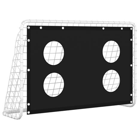 vidaXL Rete da Allenamento per Porta da Calcio in Acciaio 184x61x122cm - 2