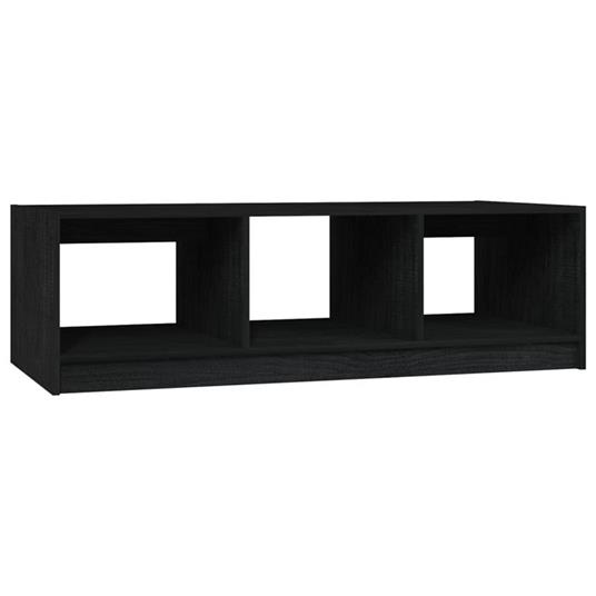 vidaXL Tavolino da Salotto Nero 110x50x34 cm Legno Massello di Pino -  vidaXL - Idee regalo