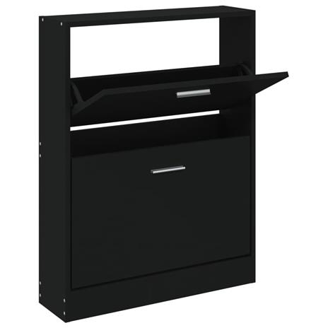 vidaXL Scarpiera Nero 59x17x81 cm in Legno Multistrato - vidaXL - Idee  regalo