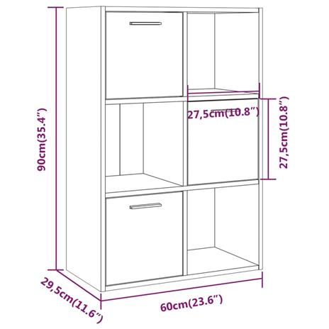 vidaXL Mobile Contenitore in Rovere Marrone 60x29,5x90 cm - 10