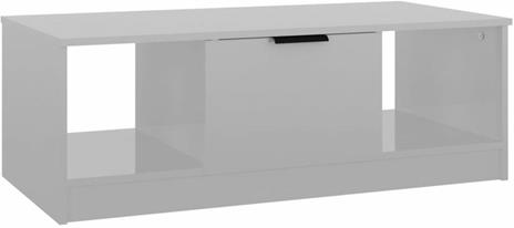 vidaXL Tavolino da Salotto Bianco Lucido 102x50x36cm Legno