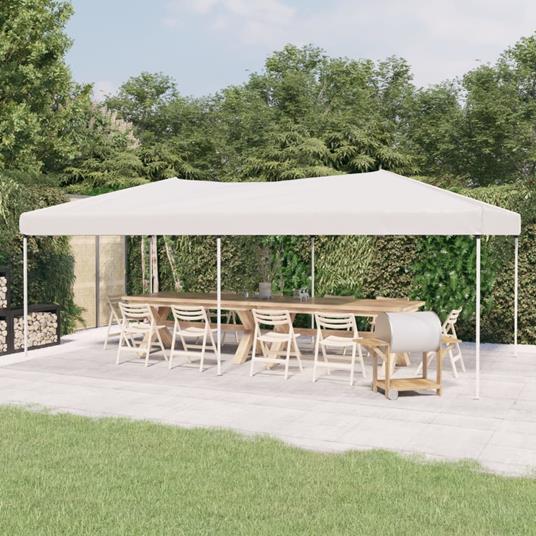 vidaXL Tenda per Feste Pieghevole Bianco 3x6 m