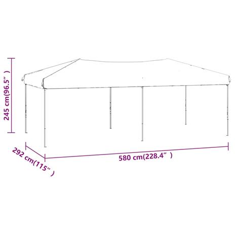 vidaXL Tenda per Feste Pieghevole Bianco 3x6 m - 2