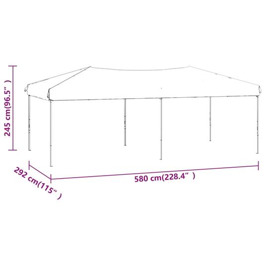 vidaXL Tenda per Feste Pieghevole Bianco 3x6 m - 2