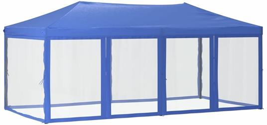 vidaXL Gazebo Pieghevole con 4 Pareti 3x6 m Acciaio Bianco - vidaXL - Idee  regalo