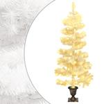 vidaXL Albero di Natale a Spirale con Vaso e LED Bianco 120 cm PVC