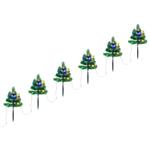 vidaXL Sentiero Alberi di Natale 6 pz con LED Multicolore 45 cm PVC