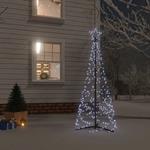 vidaXL Albero di Natale a Cono Bianco Freddo 200 LED 70x180 cm