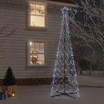 vidaXL Albero di Natale a Cono Bianco Freddo 500 LED 100x300 cm