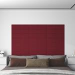 vidaXL Pannelli Murali 12 pz Rosso Vino 60x15 cm Velluto 1,08 m²