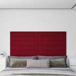 vidaXL Pannelli Murali 12 pz Rosso Vino 90x15 cm Velluto 1,62 m²