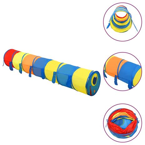 vidaXL Tunnel da Gioco per Bambini Multicolore 145 cm in Poliestere - 2