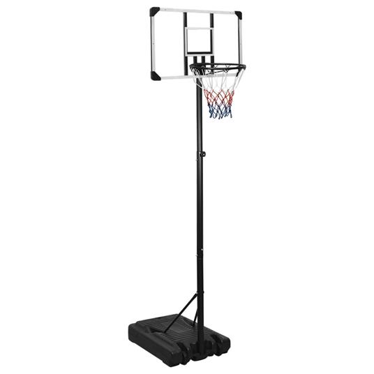 vidaXL Supporto per Pallacanestro Trasparente 235-305 cm Policarbonato