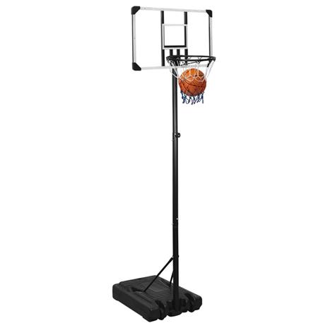 vidaXL Supporto per Pallacanestro Trasparente 235-305 cm Policarbonato - 2