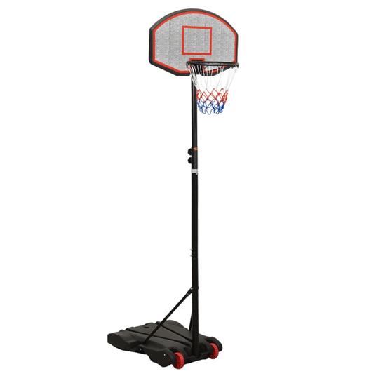 vidaXL Supporto per Pallacanestro Nero 216-250 cm Polietilene