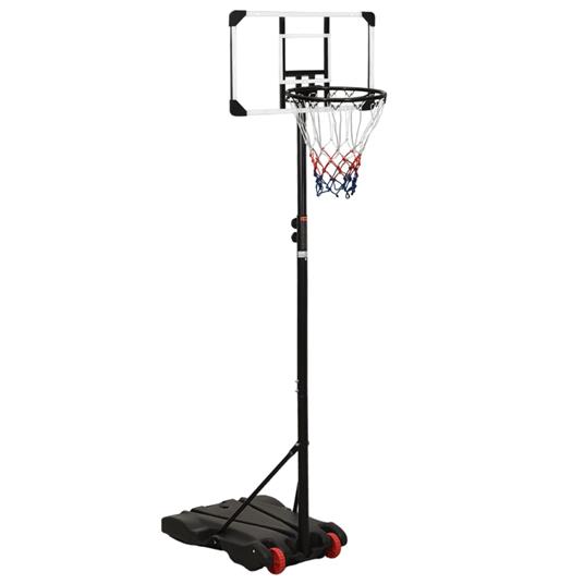 vidaXL Supporto per Pallacanestro Trasparente 216-250 cm Policarbonato