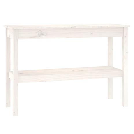 vidaXL Tavolo Consolle Bianco 110x40x75 cm in Legno Massello di Pino -  vidaXL - Idee regalo