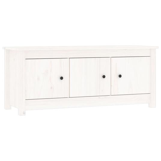 vidaXL Scarpiera Bianca 110x38x45,5 cm in Legno Massello di Pino - vidaXL -  Idee regalo