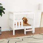 vidaXL Cuccia per Cani Bianco 75,5x63,5x70cm in Legno Massello di Pino