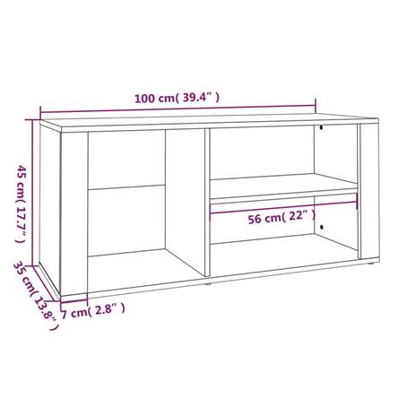 vidaXL Scarpiera Bianca 100x35x45 cm in Legno Multistrato - vidaXL - Idee  regalo