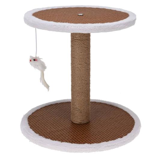 Pets Collection Albero Tiragraffi su Supporto con Topo 35x35x33 cm - 2