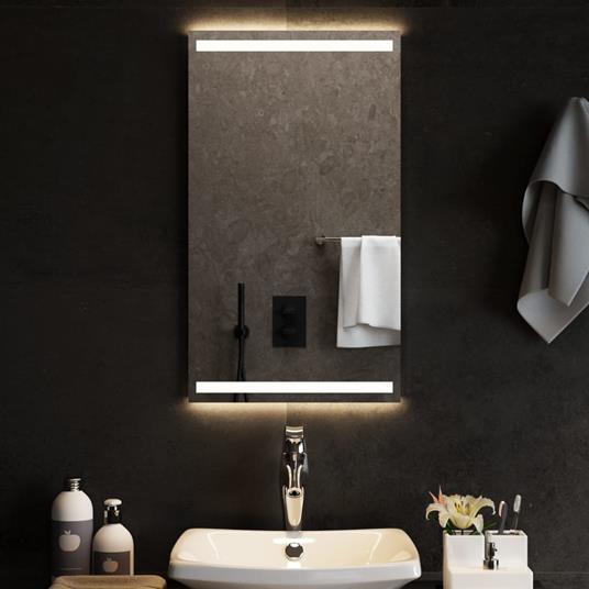 vidaXL Specchio da Bagno con Luci LED 40x70 cm