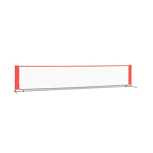 vidaXL Rete da Tennis Nera e Rossa 500x100x87 cm in Poliestere - 2