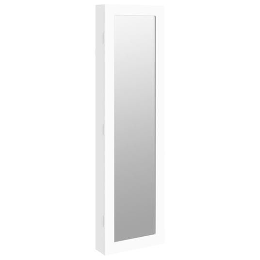 vidaXL Armadio Portagioie con Specchio a Muro Bianco 30x8,5x106 cm - vidaXL  - Idee regalo