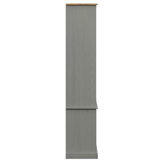 vidaXL Vetrina VIGO 85x35x170 cm in Legno Massello di Pino Grigio - 4