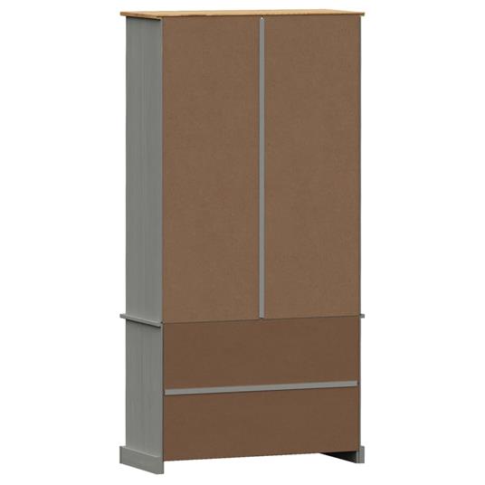 vidaXL Vetrina VIGO 85x35x170 cm in Legno Massello di Pino Grigio - 5