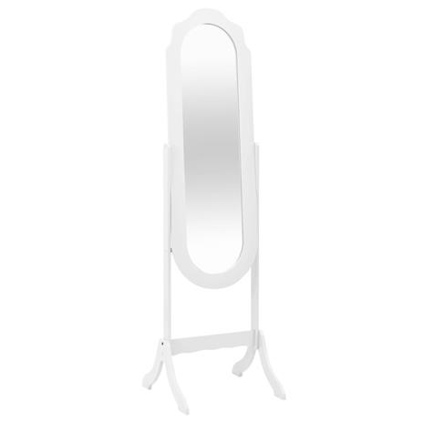 vidaXL Specchio Autoportante Bianco 45,5x47,5x160 cm Legno Multistrato