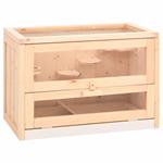 vidaXL Gabbia per Criceti 60x35,5x42 cm in Legno Massello di Abete