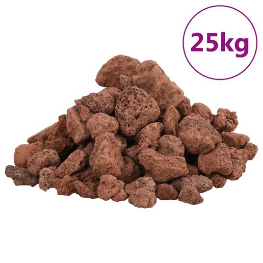 vidaXL Rocce Vulcaniche 25 kg Rosse 1-2 cm - 2