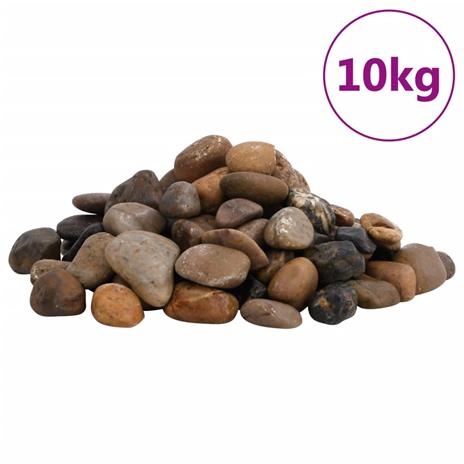 vidaXL Ciottoli Levigati 10 kg Colore Misto 2-5 cm