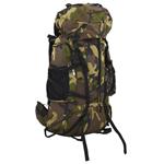 vidaXL Zaino da Trekking Verde Mimetico 80 L in Tessuto Oxford