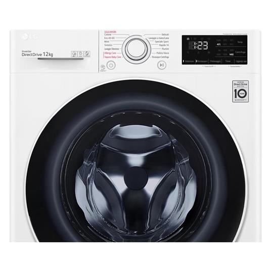 LG F4WV312S0E Lavatrice a Carica Frontale 12 Kg, 1400 Giri/min,  Intelligenza Artificiale AI DD, Vapore Igienizzante, Motore Inverter Direct  Drive, Smart Diagnosis, 60x85x61.5 cm - Bianco - LG - Casa e Cucina | IBS