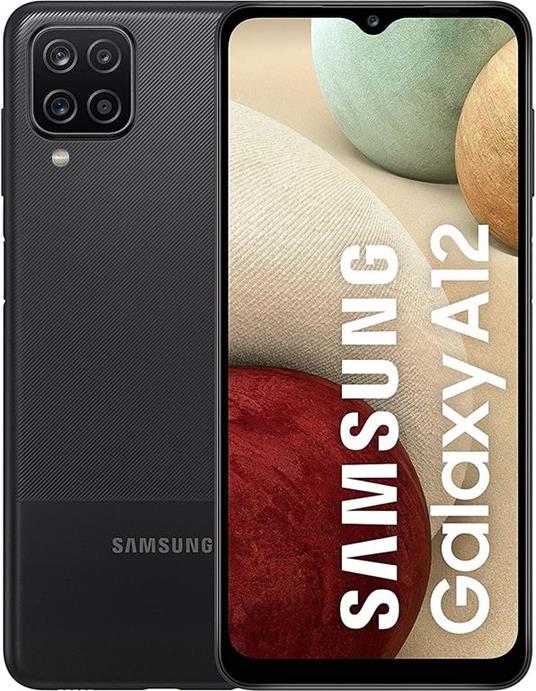 Samsung Galaxy A12 SM-A127FZKKEUE smartphone 16,5 cm (6.5") Doppia SIM 4G  USB tipo-C 4 GB 128 GB 5000 mAh Nero - Samsung - Telefonia e GPS | IBS