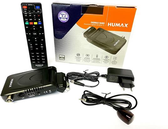 Humax - Decoder digitale terrestre DVB-T2 HD-2023T2 Digimax Nano con  telecomando 2 in 1 per controllare il TV - Humax - TV e Home Cinema, Audio  e Hi-Fi | IBS