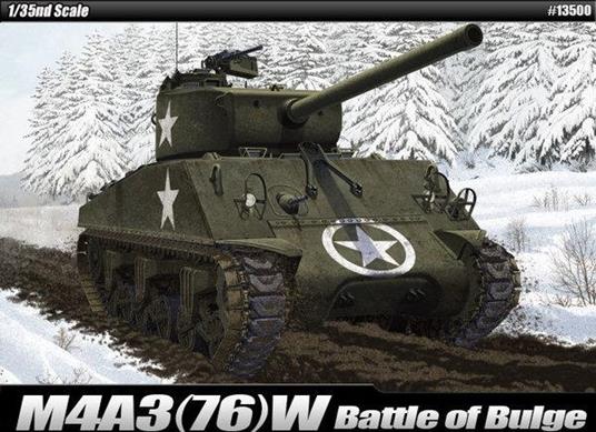 M4 A3 (76) W Sherman Tank Battle Of Bulge Plastic Kit 1:35 Model Acd13500 - 2