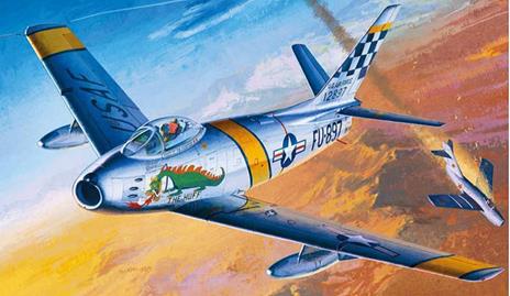 Usaf F-86F Korean War Fighter Plastic Kit 1:72 Model Acd12546 - 2