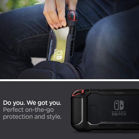 Spigen Rugged Armor Cover Nintendo Policarbonato (PC), Poliuretano termoplastico (TPU) Nero - 4