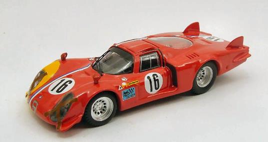 Alfa Romeo 33.2 Lunga #16 Prova Spa 1968 T.Pillet 1:43 Model Bt9435