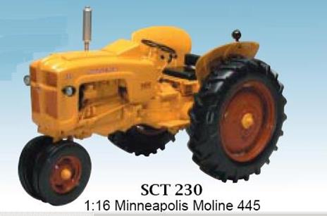 Minneapolis Moline 445 Gas Narrow Vintage Tractor Trattore 1:16 Model Spec230 - 2