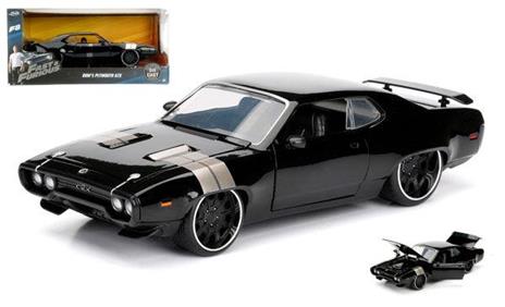 Dom's Plymouth Gtx Fast & Furious 8 Black 1:24 Model Baljada98292 - 2