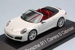 Porsche 911 Carrera S Cabriolet 2012-2015 White 1:43 Model Hp7098