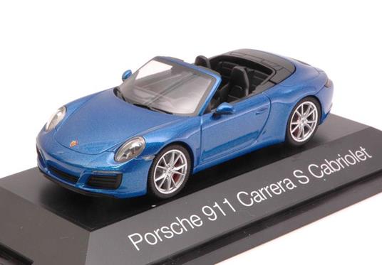 Porsche 911 Carrera S Cabriolet 2016 Metallic Blue 1:43 Model Hp7099