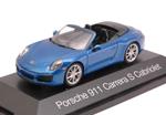 Porsche 911 Carrera S Cabriolet 2016 Metallic Blue 1:43 Model Hp7099