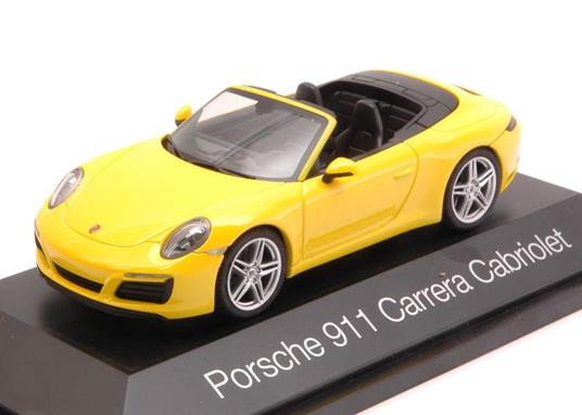 Porsche 911 Carrera Cabriolet 2016 Yellow 1:43 Model Hp7102